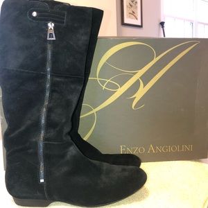 Enzo Angiolini black suede boot size 8